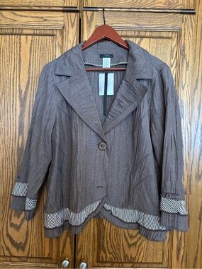 Brand new Vex Brown 2 Button Textured Blazer size 44/14 or lg/xlg